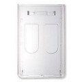 Rigid Plastic Vertical 2-Card Badge Holders, 2.13" x 3.38"